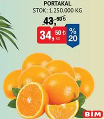 PORTAKAL KG fiyat ve kampanya bilgisi